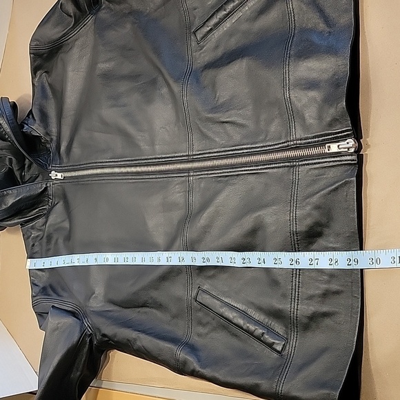 Public School New York Size M Leather Hooded Zip Front Jacket, NWOT - Picture 11 of 12